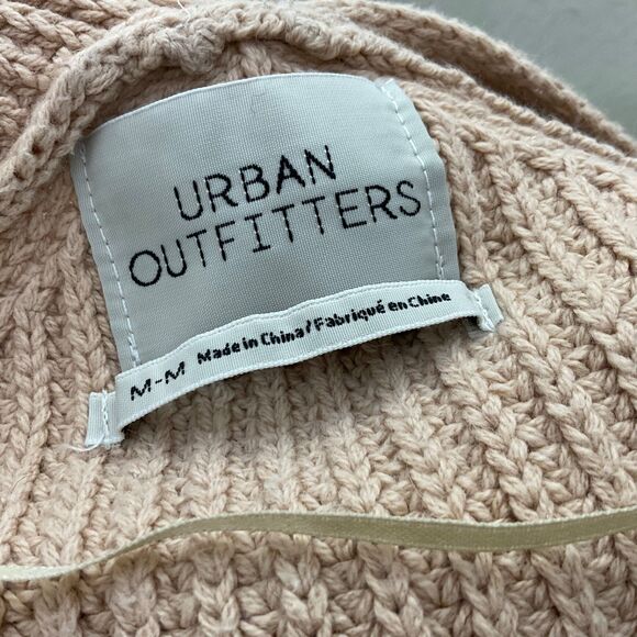 Urban Outfitters Cotton blend Top Women's M Beige V-neck Oversized Boho Beachy - Picture 4 of 11